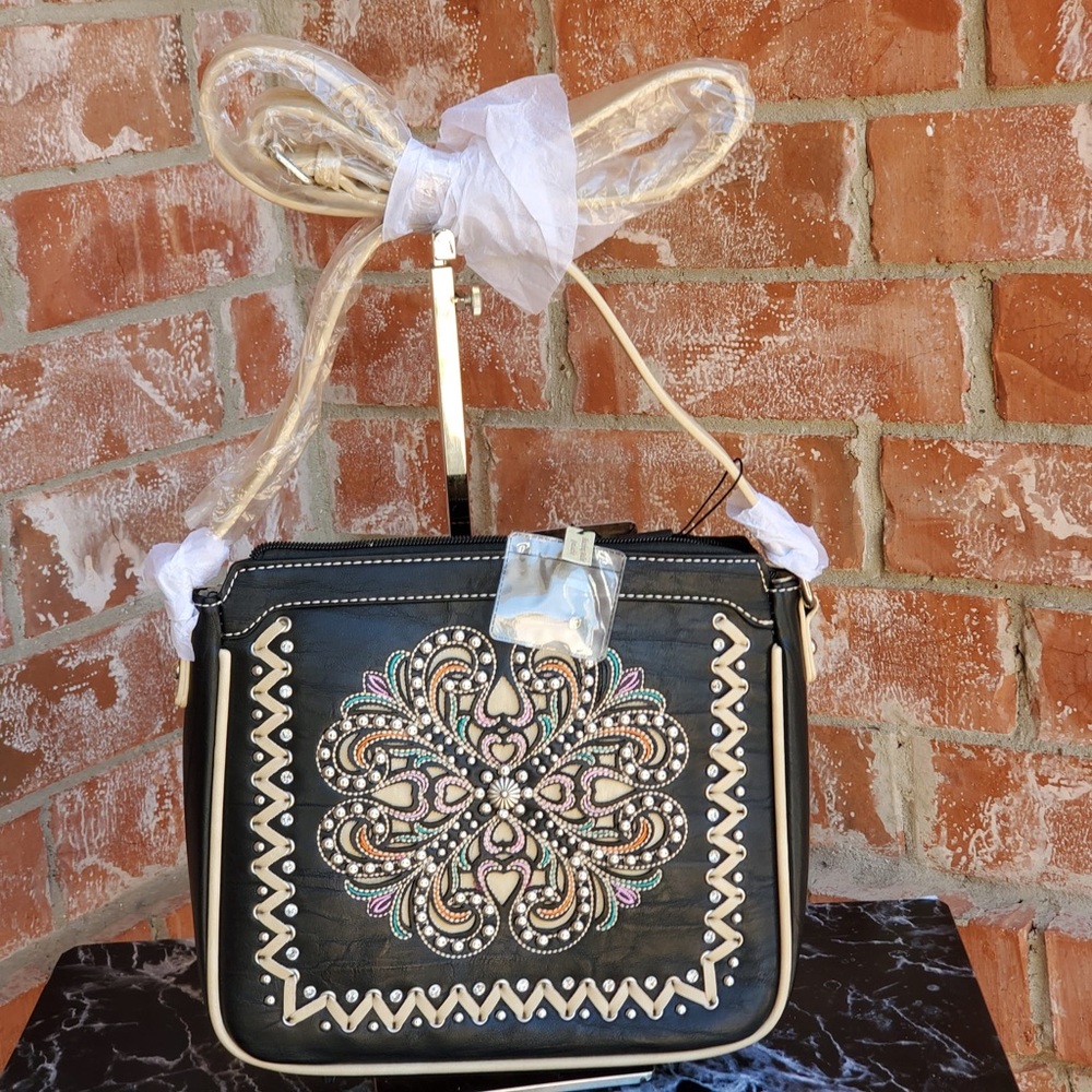Montana West Black Cutout Crossbody